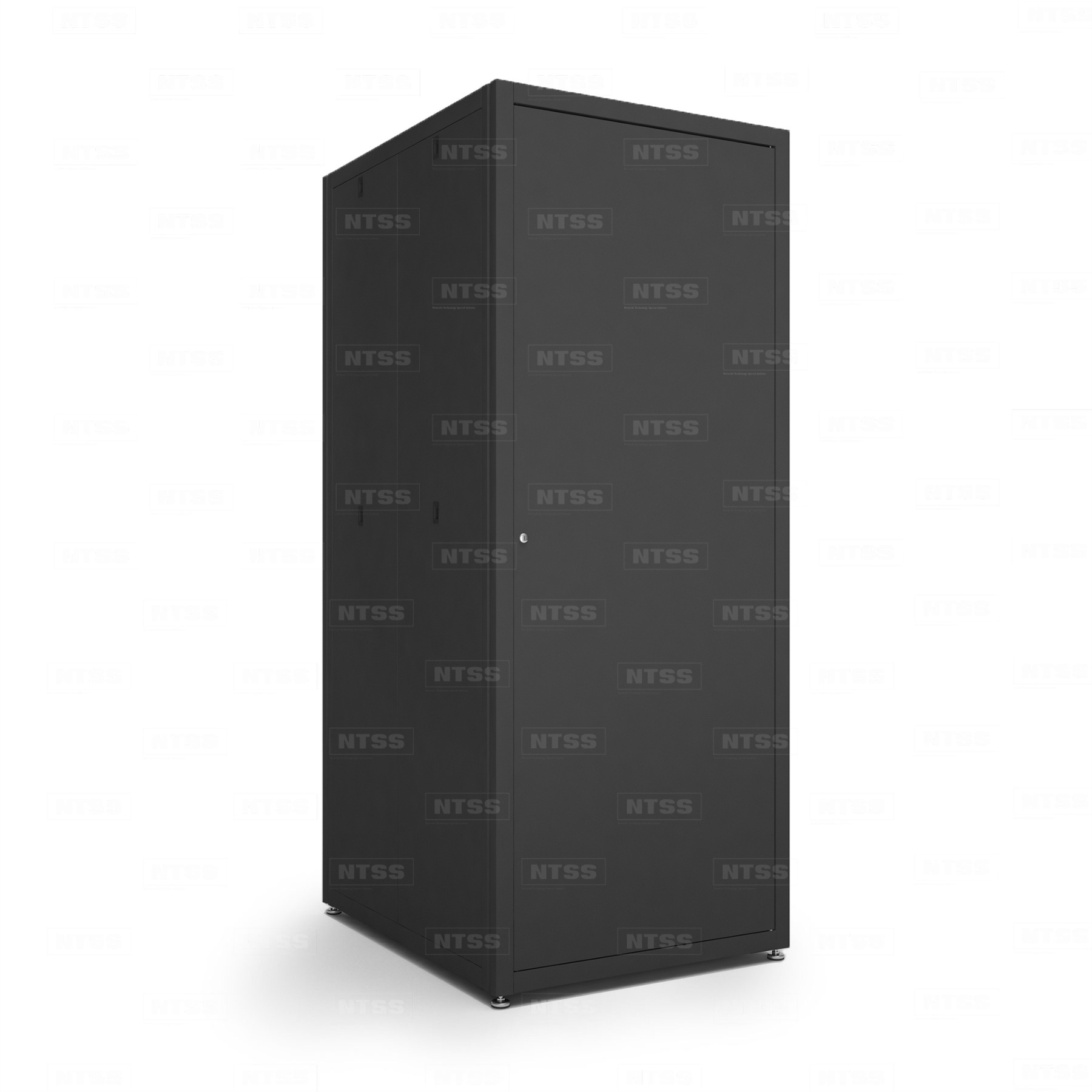 19" напольный шкаф "СТАНДАРТ" 42U 800x800 мм, передняя дверь металл, боковые стенки съёмные, RAL 9005 
