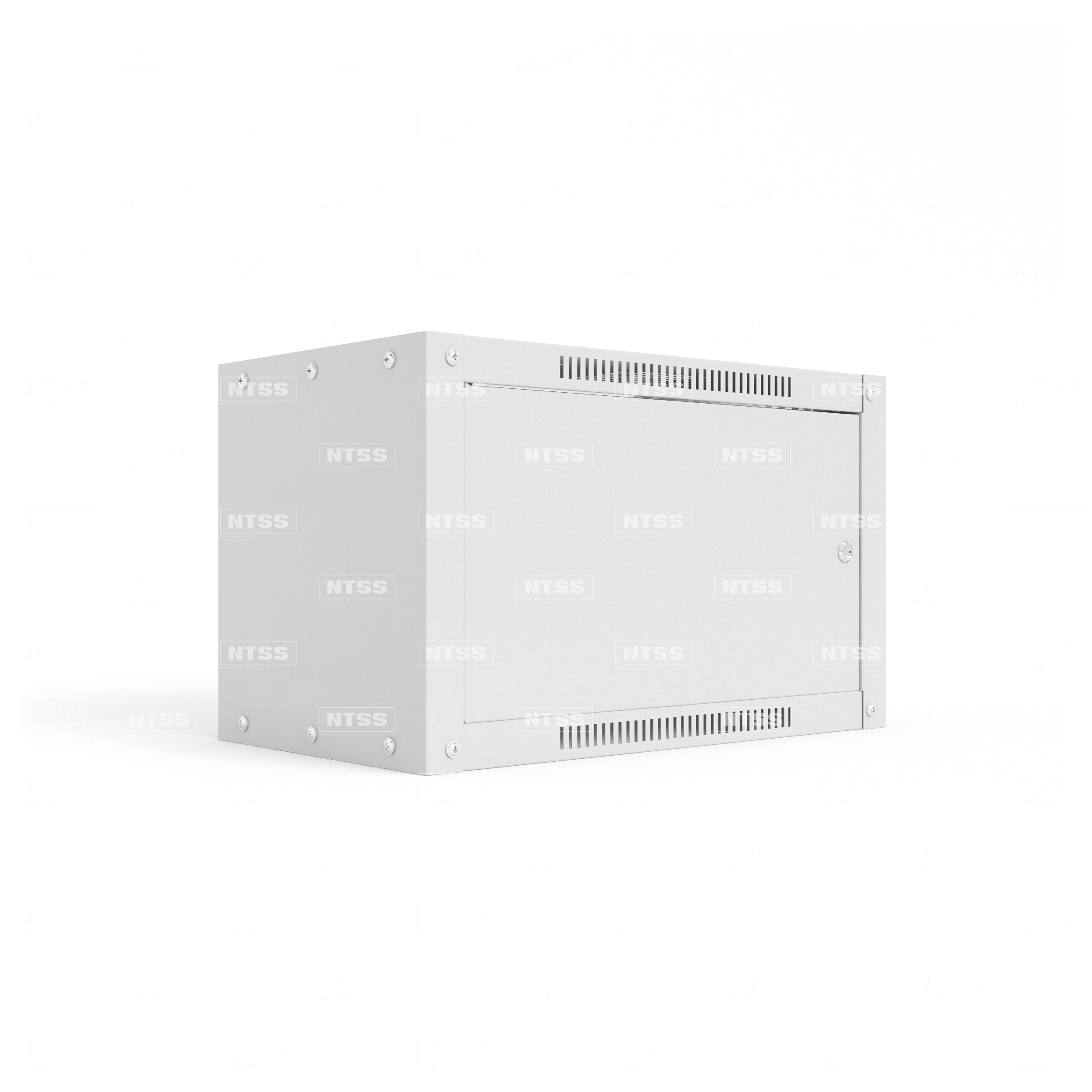 19" настенный шкаф NTSS СТАНДАРТ 9U 600×450×500 мм - передняя дверь металл, боковые стенки не съемные (разобранный) RAL 7035
