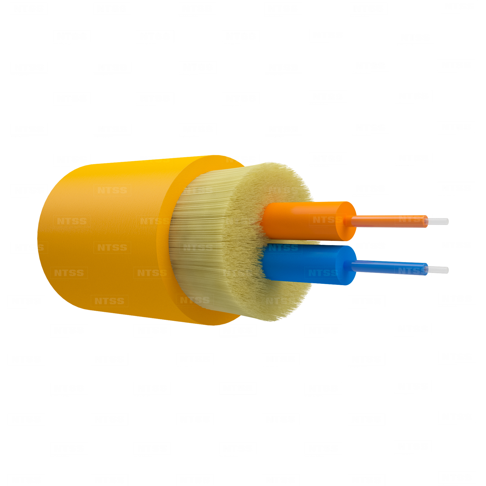 Оптический кабель распределительный, OS2, 9/125, 2 волокна, LSZH, желтый