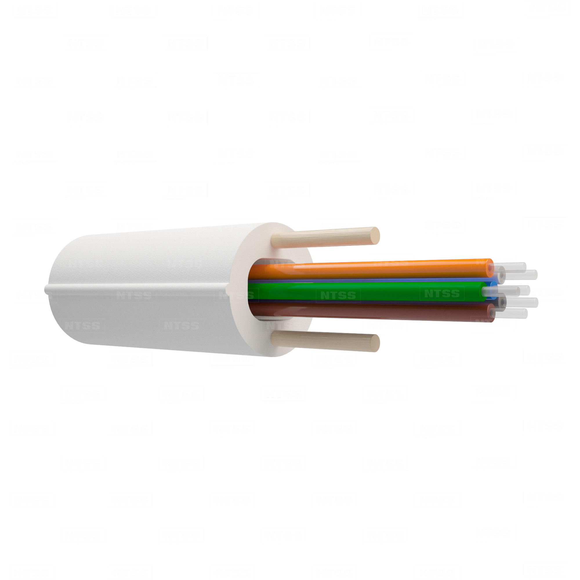 Оптический кабель распределительный Riser, OS2, 9/125, 6 волокон, LSZH, белый