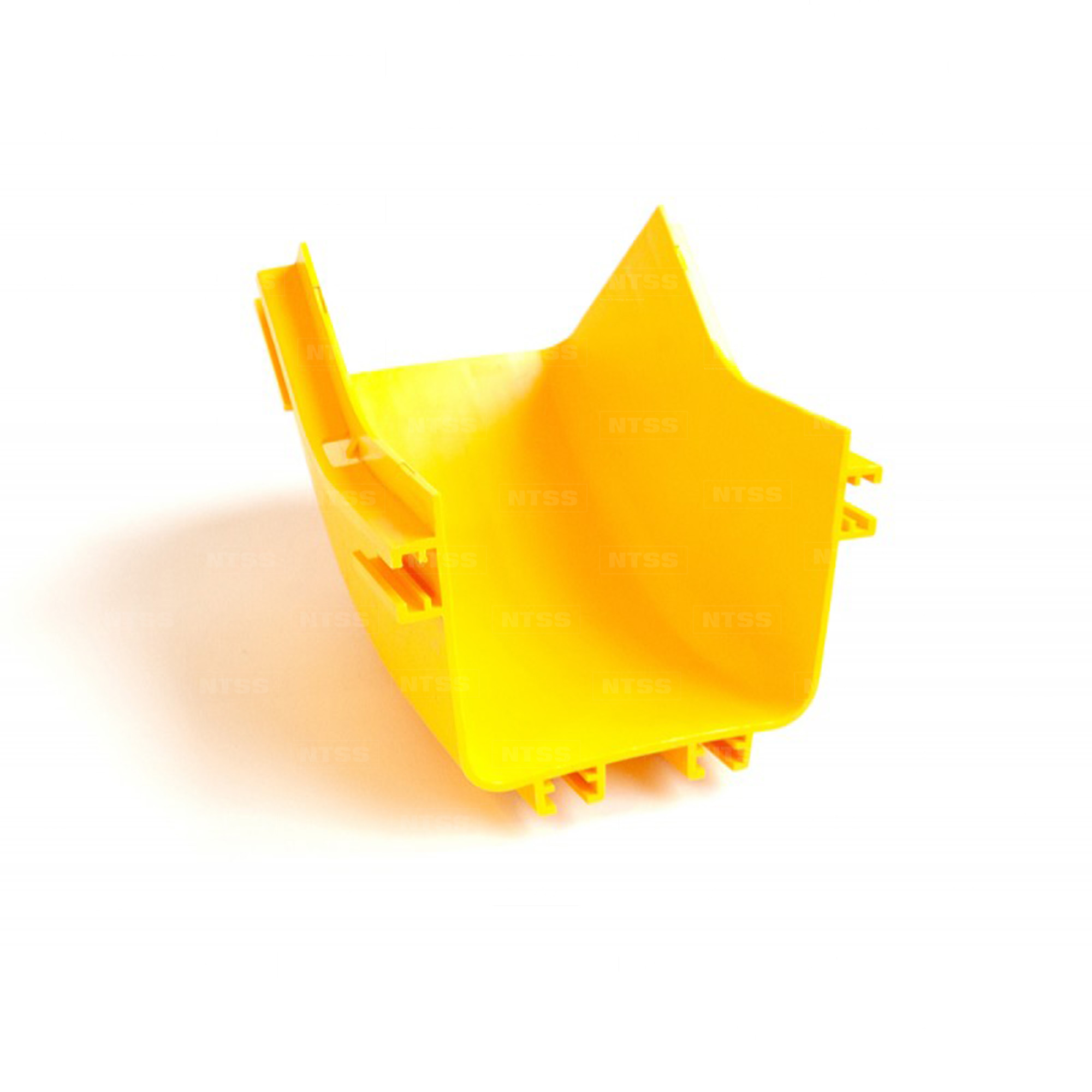 Уголок подъема вертикального 90° оптического лотка 60x60 мм, желтый