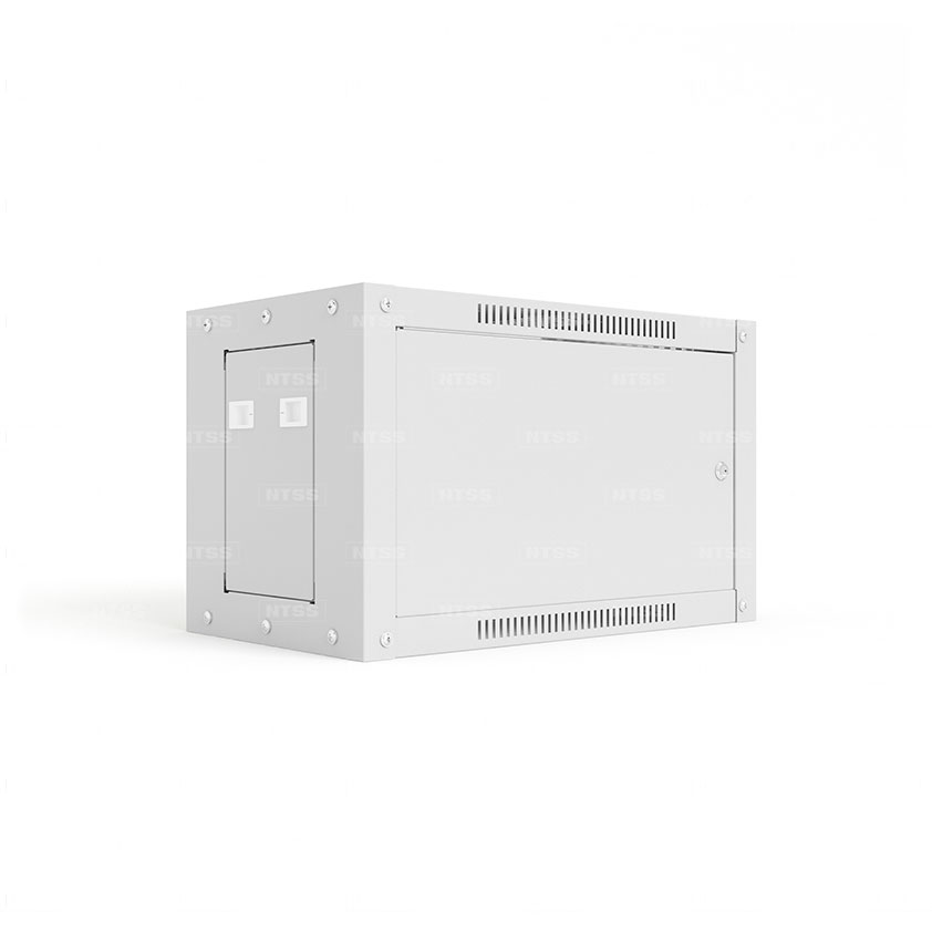 19" настенный шкаф "СТАНДАРТ" с металлической дверью 6U 600x450x370 мм - боковые стенки съемные 