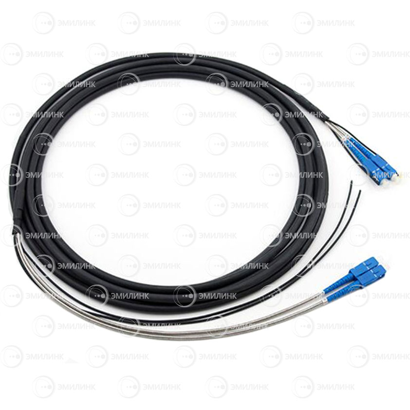 Сборка кабельная 2pc, SC/UPC-SC/UPC 9/125мкм, длина 20м, вывод 0.4м, буфер 3мм (СЛ-ОКМБ-01НУ-2Е2-1,5) в бухте.