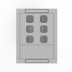 Шкаф напольный телекоммуникационный NTSS RS 22U 600х800мм, 4 профиля 19, двери перфорированная и перфорированная, регулируемые опоры, боковые стенки съемные, разобранный, серый RAL 7035