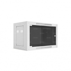 Шкаф настенный телекоммуникационный NTSS WS 15U 600х450х770мм, 2 профиля 19, дверь стеклянная, боковые стенки съемные, разобранный, серый RAL 7035