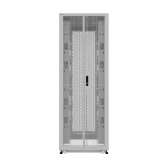 19" Напольный серверный шкаф NTSS ПРОЦОД PC 45U 800х1070 мм, передняя дверь перфорация, задняя дверь распашная двойная перфорированная, боковые стенки, регулируемые опоры, ролики, серый RAL 7035