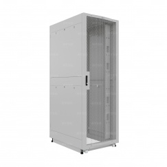 19" Напольный серверный шкаф NTSS ПРОЦОД PC 45U 800х1070 мм, передняя дверь перфорация, задняя дверь распашная двойная перфорированная, боковые стенки, регулируемые опоры, ролики, серый RAL 7035