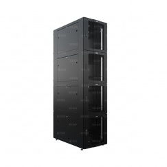 Шкаф напольный секционный NTSS CoPC 44U 800х1070мм, 4 профиля 19 на секцию, 4 секции по 11U, двери перфорированные, регулируемые опоры, черный RAL 9005