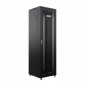 Шкаф напольный универсальный серверный NTSS R 18U 600х600мм, 4 профиля 19, двери перфорированная и сплошная металл, боковые стенки съемные, регулируемые опоры, разобранный, черный RAL 9005
