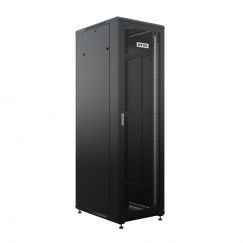 Шкаф напольный универсальный серверный NTSS R 18U 600х800мм, 4 профиля 19, двери перфорированная и сплошная металл, боковые стенки съемные, регулируемые опоры, разобранный, черный RAL 9005