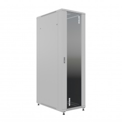 Шкаф напольный универсальный серверный NTSS R 32U 600х1000мм, 4 профиля 19, двери стекло и сплошная металл, боковые стенки съемные, регулируемые опоры, разобранный, серый RAL 7035