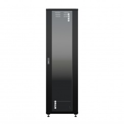 Шкаф напольный универсальный серверный NTSS R 32U 600х1000мм, 4 профиля 19, двери стекло и сплошная металл, боковые стенки съемные, регулируемые опоры, разобранный, черный RAL 9005