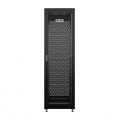 Шкаф напольный универсальный серверный NTSS R 47U 600х800мм, 4 профиля 19, двери перфорированная и перфорированная, боковые стенки съемные, регулируемые опоры, разобранный, черный RAL 9005