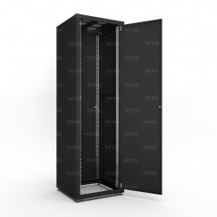 19" напольный шкаф "СТАНДАРТ" 22U 600x600 мм, передняя дверь металл, боковые стенки съёмные, RAL 9005 