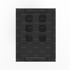Шкаф напольный телекоммуникационный NTSS RS 22U 600х800мм, 4 профиля 19, двери перфорированная и сплошная металл, регулируемые опоры, боковые стенки съемные, разобранный, черный RAL 9005