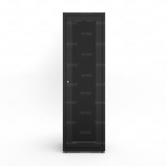 Шкаф напольный телекоммуникационный NTSS RS 32U 600х800мм, 4 профиля 19, двери перфорированная и сплошная металл, регулируемые опоры, боковые стенки съемные, разобранный, черный RAL 9005