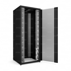 19" напольный шкаф СТАНДАРТ 42U 800x800 мм, передняя дверь стекло, боковые стенки съёмные, RAL 9005 