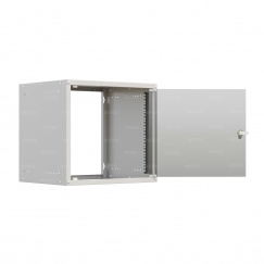 19'' Настенный телекоммуникационный шкаф NTSS LIME 12U 550×450×635 мм, стеклянная дверь, боковые стенки не съемные, разобранный, серый RAL 7035