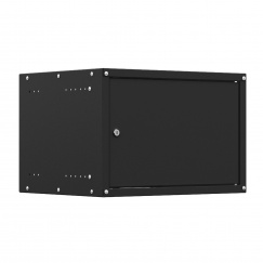 19'' Настенный телекоммуникационный шкаф NTSS LIME 12U 550×600×635 мм, дверь глухая металл, боковые стенки не съемные, разобранный, черный RAL 9005