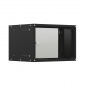 19'' Настенный телекоммуникационный шкаф NTSS LIME 15U 550×450×770 мм, стеклянная дверь, боковые стенки не съемные, разобранный, черный RAL 9005