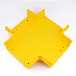 Х-соединитель оптического лотка 240x100 мм, желтый
