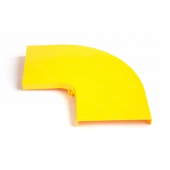 Крышка горизонтального уголка 90° оптического лотка 240 мм, желтая