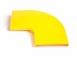 Крышка горизонтального уголка 90° оптического лотка 240 мм, желтая. превью 1