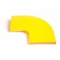 Крышка горизонтального уголка 90° оптического лотка 60 мм, желтая