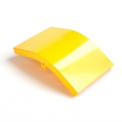 Крышка спуска 45° оптического лотка 240 мм, желтая