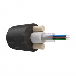 Оптический кабель NTSS Дроп-круглый, G.657.A1, 4 волокна, центральная трубка, стеклопрутки, полиэтилен, 1.5кН