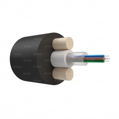 Оптический кабель NTSS Дроп-круглый, G.657.A1, 4 волокна, центральная трубка, стеклопрутки, полиэтилен, 3кН