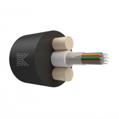 Оптический кабель Дроп-круглый 12 волокон 4 кН SM 9/125 G.657.A1 полиэтилен с центральной трубкой усилен стеклопрутками