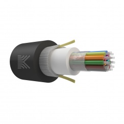 Оптический кабель Дроп-круглый 16 волокон 1 кН SM 9/125 G.657.A1 с центральной трубкой упрочняющей силовой элемент стеклонити нг(А)-HF