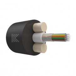Оптический кабель Дроп-круглый 16 волокон 4 кН SM 9/125 G.657.A1 полиэтилен с центральной трубкой усилен стеклопрутками