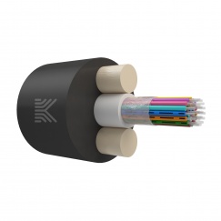 Оптический кабель Дроп-круглый 24 волокна 4 кН SM 9/125 G.657.A1 полиэтилен с центральной трубкой усилен стеклопрутками
