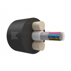 Оптический кабель Дроп-круглый 24 волокна 5 кН SM 9/125 G.657.A1 полиэтилен с центральной трубкой усилен стеклопрутками
