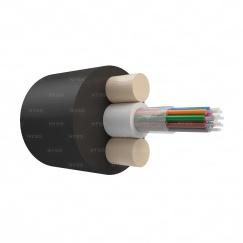 Оптический кабель NTSS Дроп-круглый, G.657.A1, 12 волокон, центральная трубка, стеклопрутки, полиэтилен, 3кН