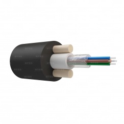 Оптический кабель NTSS дроп-круглый, с центральной трубкой, усилен стеклопрутками, 4 волокна, SM 9/125, G.657.A1, полиэтилен, 1 кН