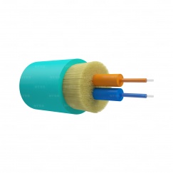 Оптический кабель распределительный, OM3, 50/125, 2 волокна, LSZH, бирюзовый