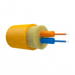 Оптический кабель распределительный, OS2, 9/125, 2 волокна, LSZH, желтый