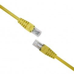 Патч-корд NTSS PREMIUM 2xRJ45/8P8C, T568B UTP CAT5e LSZH 1 метр, желтый