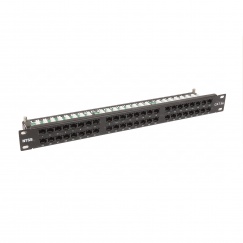 Патч-панель NTSS PREMIUM UTP, 19", 48 портов RJ45, cat.5е, 1U, Dual IDC