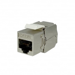 Розеточный модуль NTSS PREMIUM Keystone FTP 1xRJ45 CAT6A 180 градусов белый