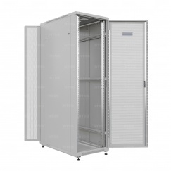 Шкаф напольный универсальный серверный NTSS R 42U 800х800мм, 4 профиля 19, двери перфорированная и перфорированная, боковые стенки съемные, регулируемые опоры, разобранный, серый RAL 7035