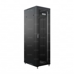 Шкаф напольный универсальный серверный NTSS R 42U 800х800мм, 4 профиля 19, двери перфорированная и перфорированная двухстворчатая, боковые стенки съемные, регулируемые опоры, разобранный, черный RAL 9005