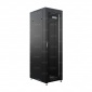 Шкаф напольный универсальный серверный NTSS R 47U 800х800мм, 4 профиля 19, двери перфорированная и перфорированная двухстворчатая, боковые стенки съемные, регулируемые опоры, разобранный, черный RAL 9005