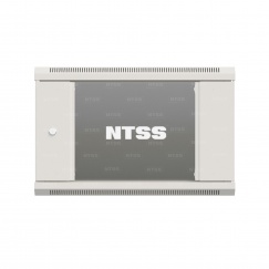 Шкаф настенный телекоммуникационный NTSS W 15U 600х600х770мм, 2 профиля 19, дверь стеклянная, боковые стенки съемные, задняя стенка, разобранный, серый RAL 7035