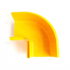 Уголок горизонтальный 90° оптического лотка 240x100 мм, желтый