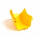 Уголок подъема вертикального 90° оптического лотка 60x60 мм, желтый